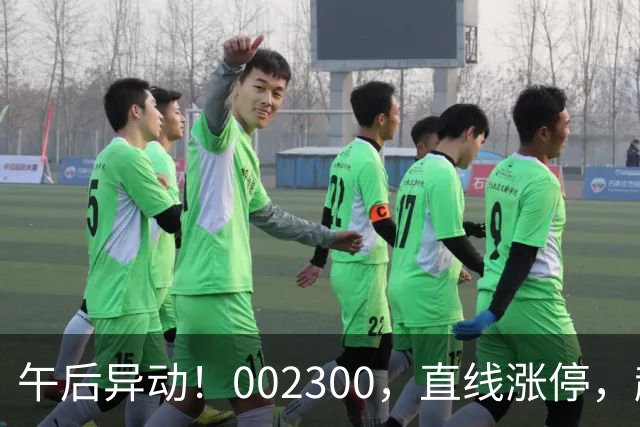 午后异动！002300，直线涨停，超70万手封单