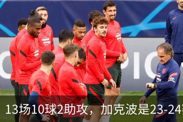13场10球2助攻，加克波是23-24赛季以来联赛杯进球最多的球员